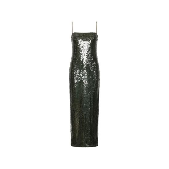 26FW 로테이트 롱 원피스 116139265 SEQUINS MA 265 GREEN