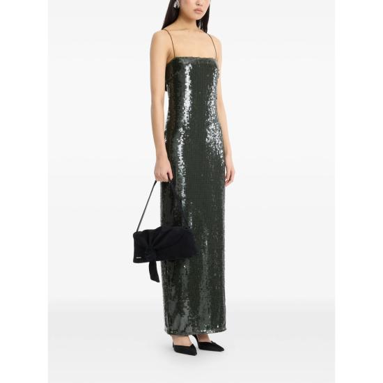 26FW 로테이트 롱 원피스 116139265 SEQUINS MA 265 GREEN - ROTATE