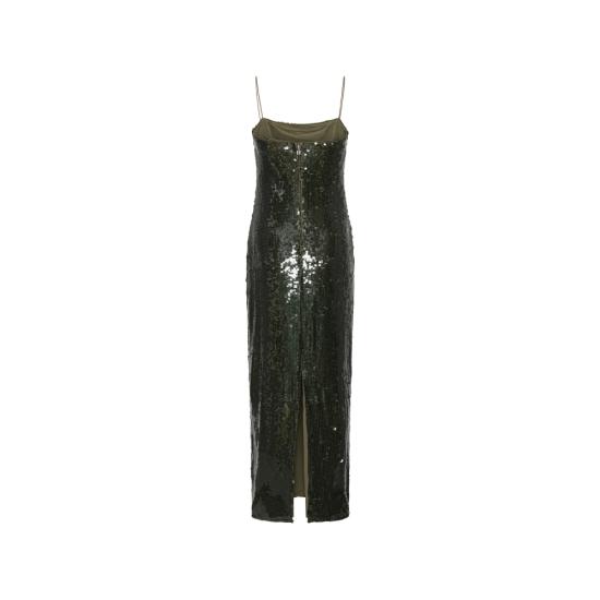 26FW 로테이트 롱 원피스 116139265 SEQUINS MA 265 GREEN - ROTATE