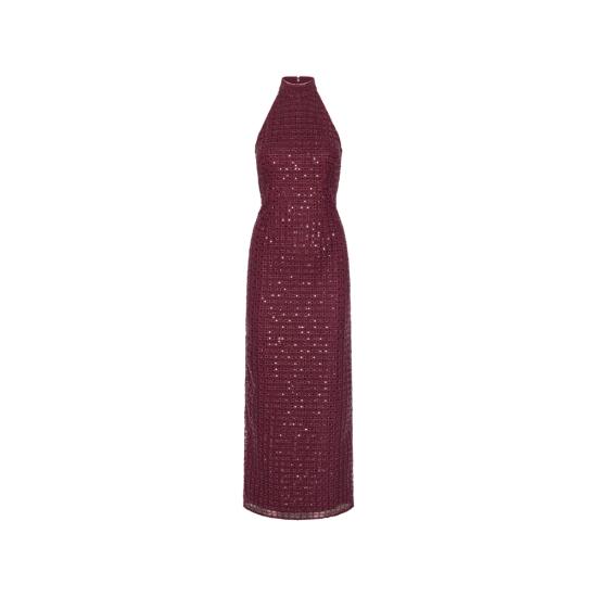 26FW 로테이트 롱 원피스 1162922734 BEADED MAX 2734 RED