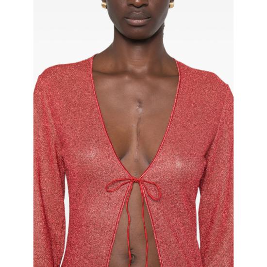 26FW 오세리 비치용품 LKF257 LUREX PLUM CORAL RED - OSÉREE