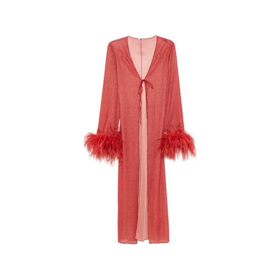 26FW 오세리 비치용품 LKF257 LUREX PLUM CORAL RED
