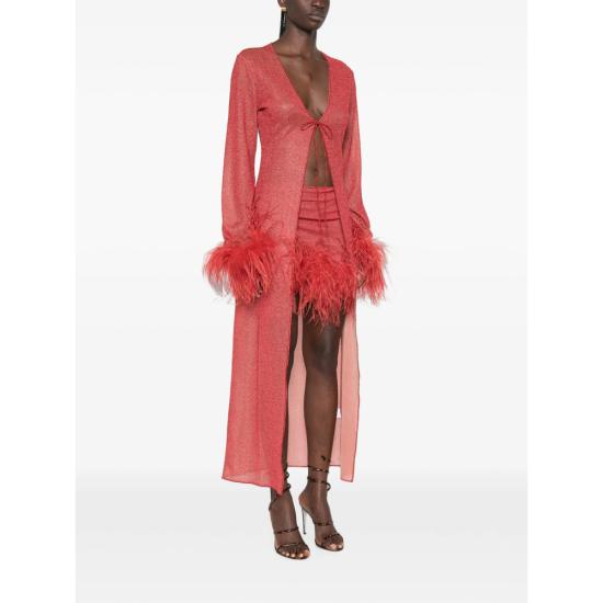 26FW 오세리 비치용품 LKF257 LUREX PLUM CORAL RED - OSÉREE