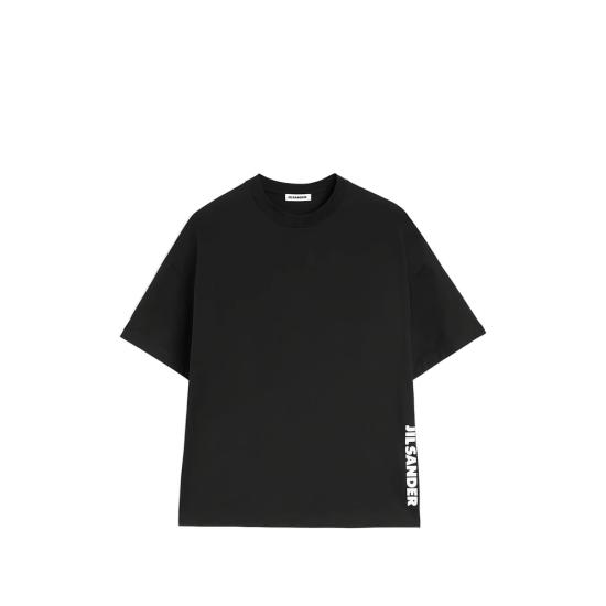 26FW 질샌더 반팔 티셔츠 J20348 J22GC0277 001 BLACK