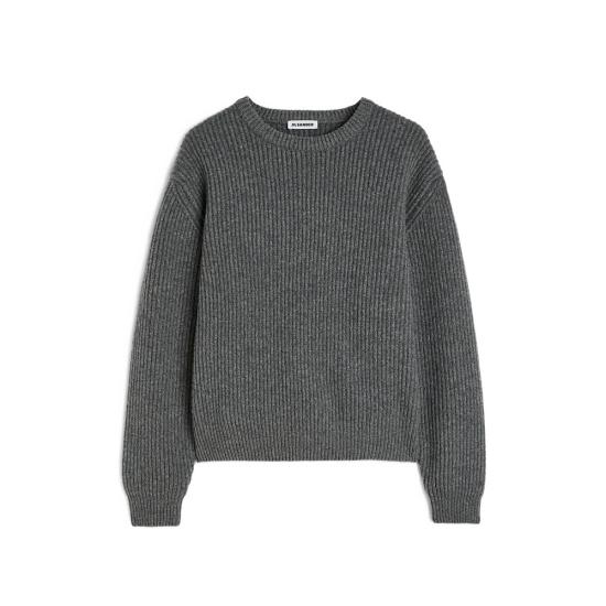 26FW 질샌더 스웨터 J14848 J22GP0305 037 GREY