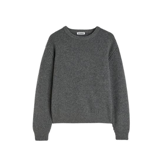 26FW 질샌더 스웨터 J14848 J22GP0305 037 GREY