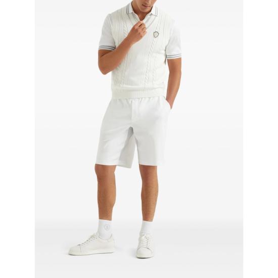 26SS 브루넬로 쿠치넬리 코튼 인터록 버뮤다 팬츠 ML8243390T C159 WHITE - BRUNELLO CUCINELLI