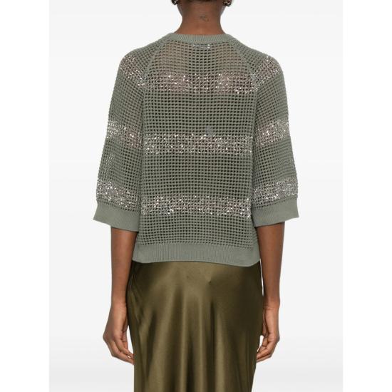 26SS 브루넬로 쿠치넬리 스웨터 M58772800 C0C75 GREEN - BRUNELLO CUCINELLI
