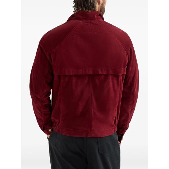 26SS 브루넬로 쿠치넬리 스탠드 칼라 스웨이드 블루종 MPCFN2065 C8524 RED - BRUNELLO CUCINELLI