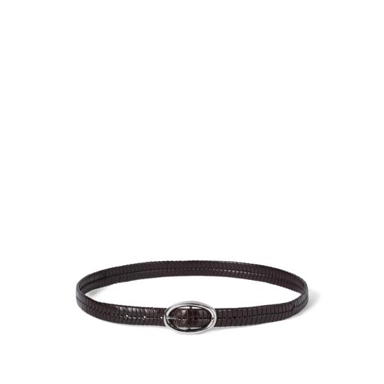 26SS 브루넬로 쿠치넬리 가죽 벨트 MAUHJ349 C6074 BROWN
