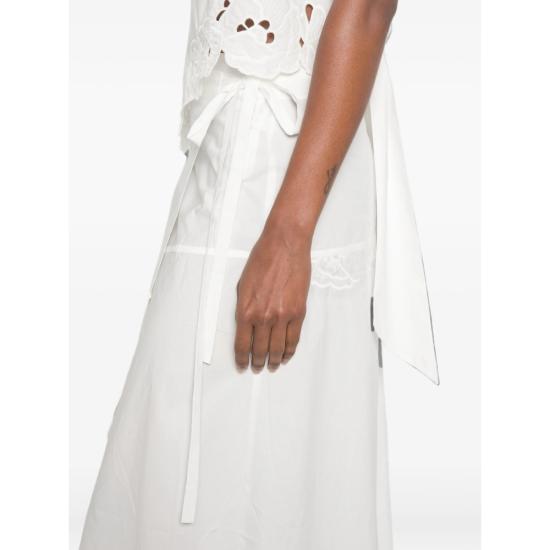 26FW 서 더 레이블 미디 스커트 SIR226 3018 IVORY WHITE - SIR. THE LABEL