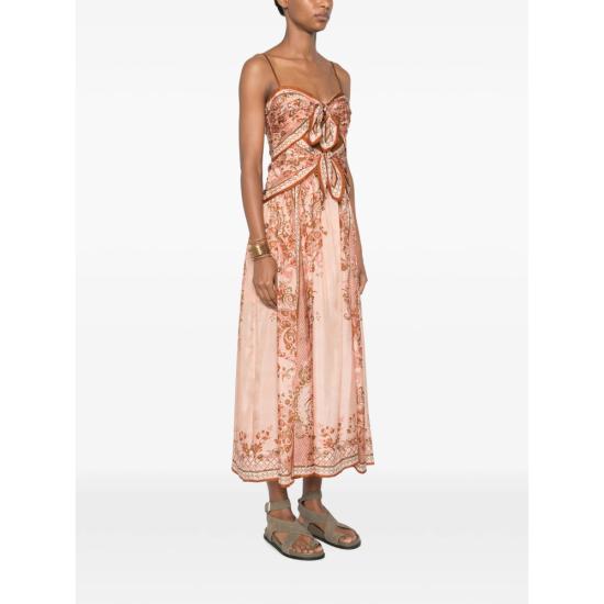 26FW 짐머만 롱 원피스 8062DSS261 PINK PINK BROWN - ZIMMERMANN