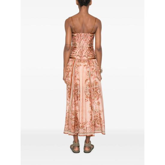 26FW 짐머만 롱 원피스 8062DSS261 PINK PINK BROWN - ZIMMERMANN