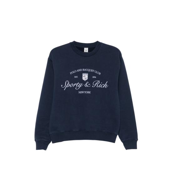 26FW 스포티앤리치 긴팔 티셔츠 ST09875412BL DKNAV BLUE