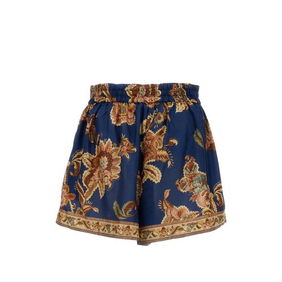 26FW 짐머만 숏팬츠 3497ASS261 NAVY BLUE BROWN - ZIMMERMANN
