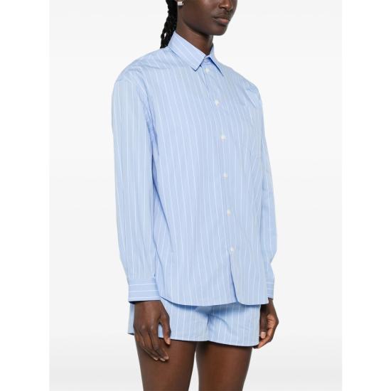 26FW 스포티앤리치 셔츠 SI00675302ST CIEL BLUE WHITE - SPORTY & RICH
