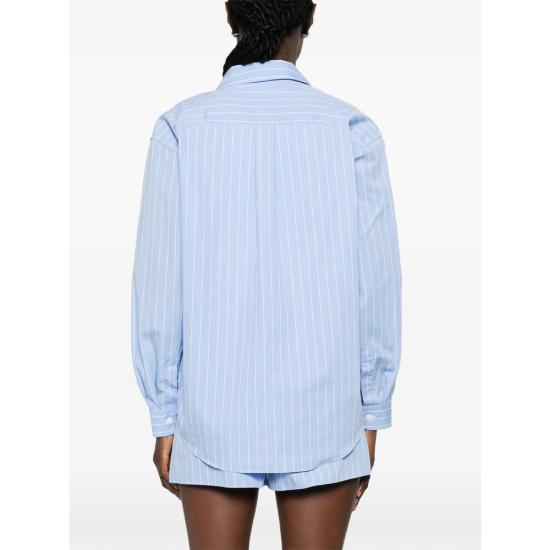 26FW 스포티앤리치 셔츠 SI00675302ST CIEL BLUE WHITE - SPORTY & RICH