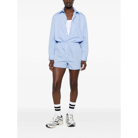 26FW 스포티앤리치 숏팬츠 SH03575302ST CIEL BLUE WHITE - SPORTY & RICH