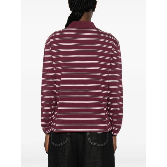 26FW 스포티앤리치 폴로 티셔츠 TO12575326RE BORWH RED WHITE - SPORTY & RICH
