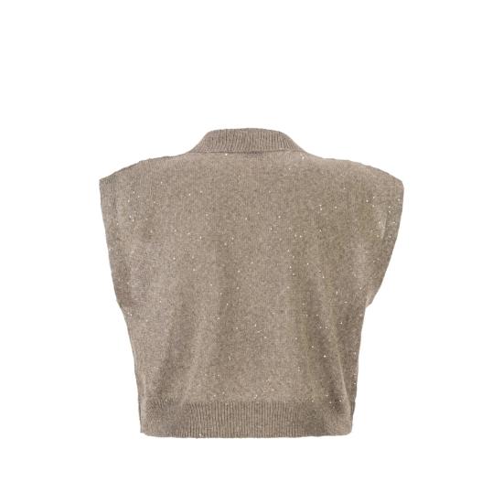 26SS 브루넬로 쿠치넬리 민소매 티셔츠 MDT746402 C9089 NEUTRALS - BRUNELLO CUCINELLI
