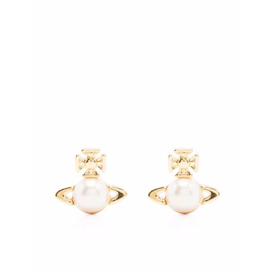 26FW 비비안웨스트우드 이어링 62010268 02R313 R313 GOLD WHITE