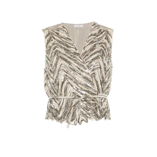 26SS 브루넬로 쿠치넬리 민소매 티셔츠 MCWR07606 CJ13 NEUTRALS BLACK