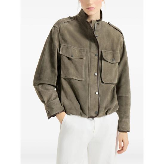 26SS 브루넬로 쿠치넬리 모닐리 쿠튀르 스웨이드 자켓 MPCAI7787 C8850 GREEN - BRUNELLO CUCINELLI