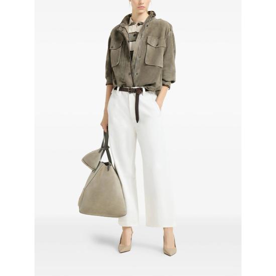 26SS 브루넬로 쿠치넬리 모닐리 쿠튀르 스웨이드 자켓 MPCAI7787 C8850 GREEN - BRUNELLO CUCINELLI
