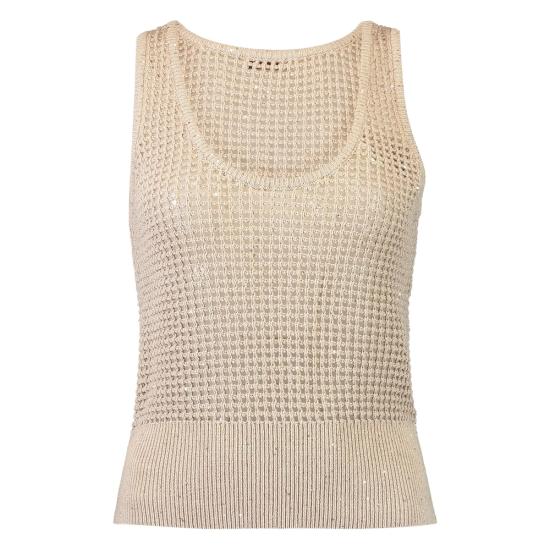 26SS 브루넬로 쿠치넬리 민소매 티셔츠 MDV762110 C069 NEUTRALS