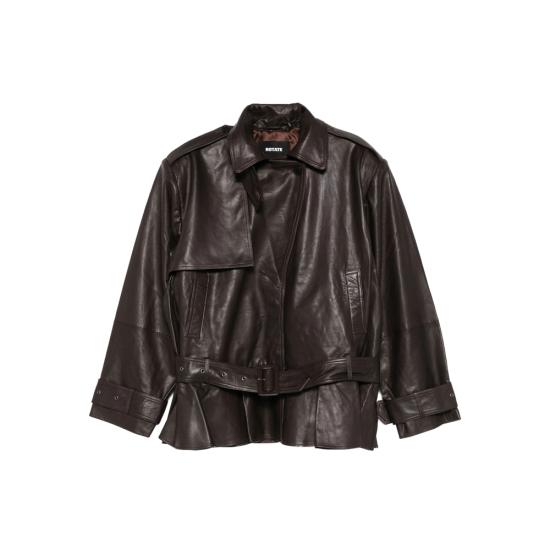 26FW 로테이트 가죽 자켓 1158171667 BIKER 1667 BROWN