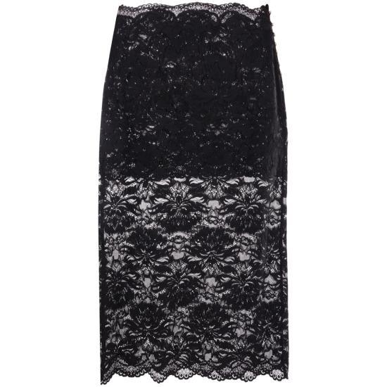 26FW 파코라반 미디 스커트 24AJJU598 PA0170 P001 BLACK