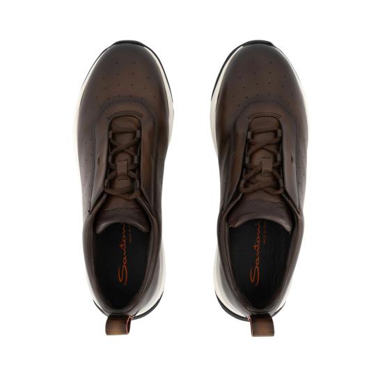 26FW 산토니 스니커즈 MBIM22027BINT GONT50 BROWN - SANTONI