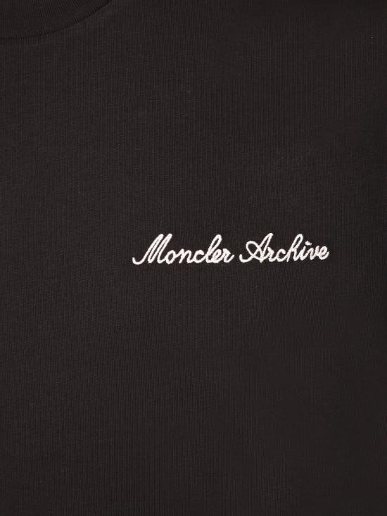 26SS 몽클레어 로고 자수 코튼 티셔츠 8C00015 89AYY 999 Black - MONCLER