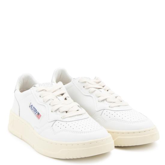 26FW 오트리 메달리스트 로우 레더 스니커즈 AULW LL05 LEAT LEAT WHT SILVER - AUTRY