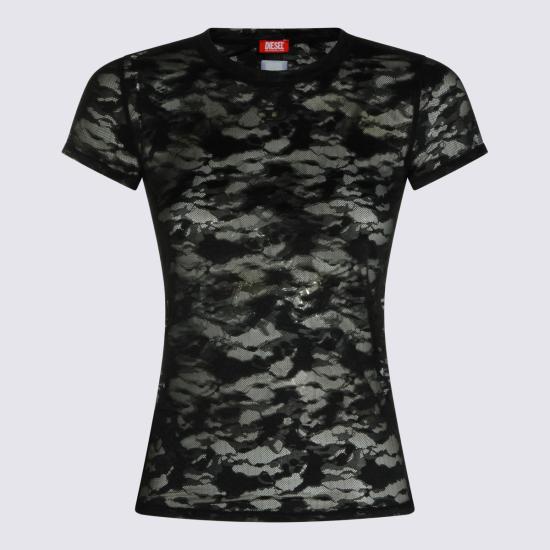 26FW 디젤 반팔 티셔츠 A18315 0DRAK900 BLACK - DIESEL