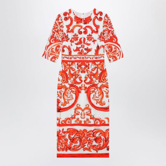 26FW 돌체앤가바나 미디 원피스 F6EAJTGDDRJ S9000 ORANGE