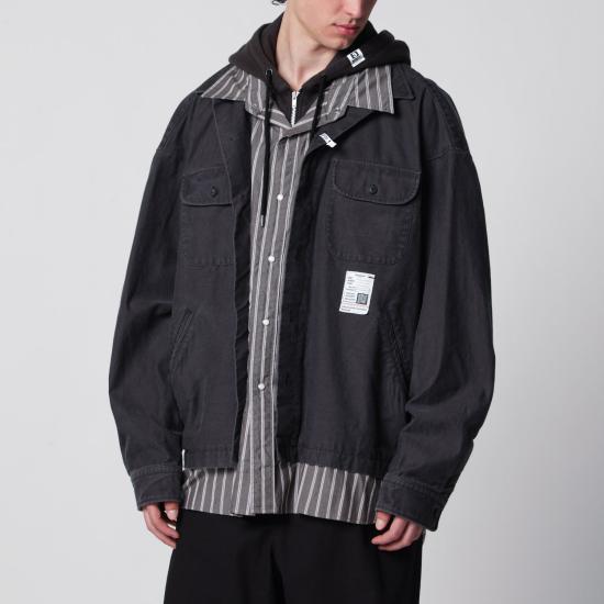26SS 메종 미하라 야스히로 자켓 J16SH185CO BLK BLACK