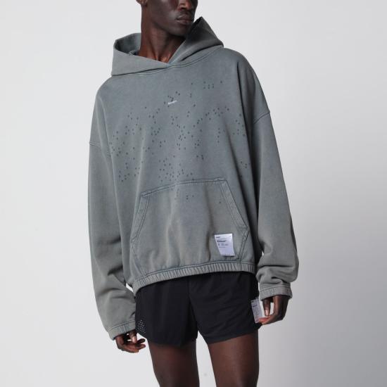 26SS 새티스파이 후드 티셔츠 11097CO 01A02 BLACK