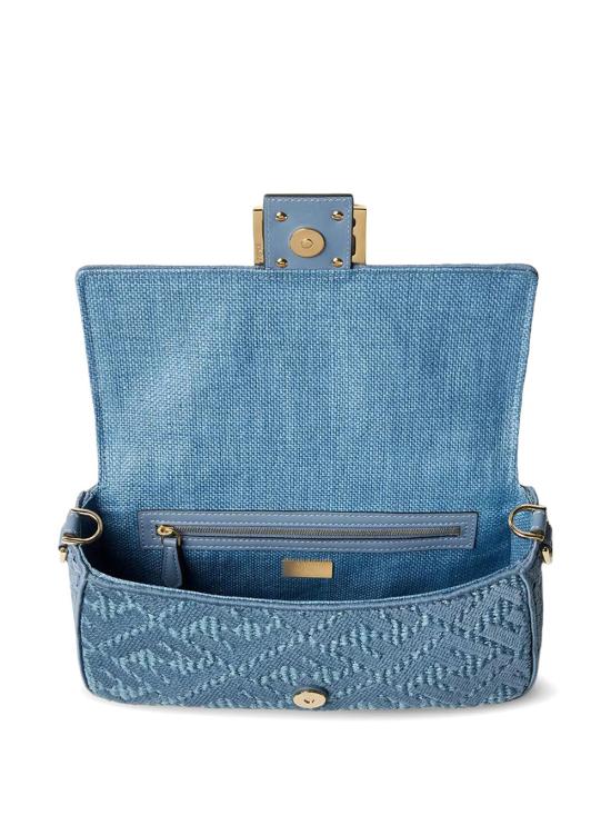 26FW 펜디 미디엄 위빙 라피아 바게트 백 8BR600AY6G F1X82 BLUE - FENDI