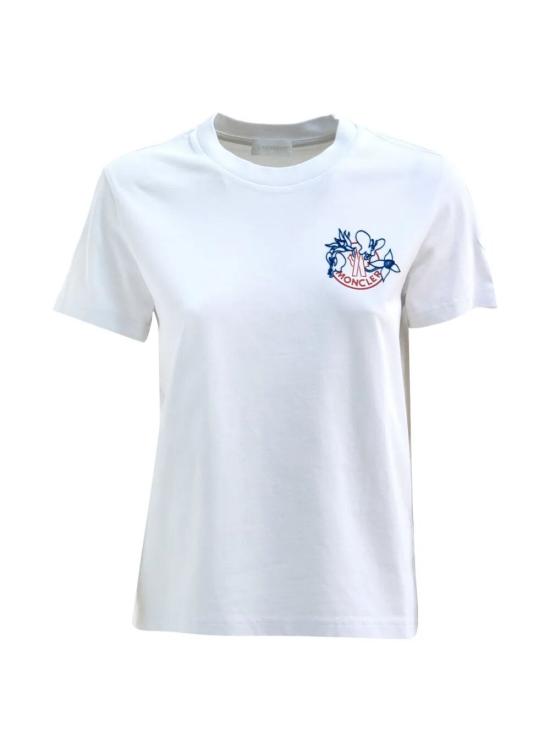 26SS 몽클레어 반팔 티셔츠 L1 093 8C000 56 89AUG 00A WHITE