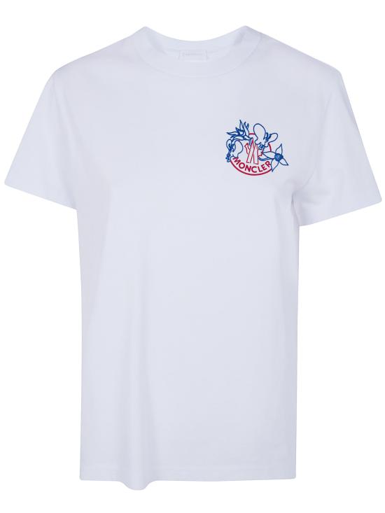 26SS 몽클레어 반팔 티셔츠 L1 093 8C000 56 89AUG 00A WHITE - MONCLER