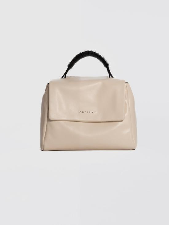 26SS 오르치아니 토트백 Cuoio Burro의 Borsa Sveva a Mano Piccola con Manico