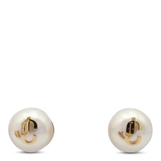 26FW 지미추 이어링 JCPEARLSTUDS DXQ0C9456 GOLD WHITE
