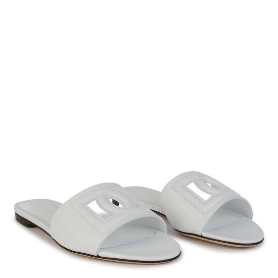 26FW 돌체앤가바나 DG 로고 카프스킨 슬리퍼 CQ0436 AY32980001 BIANCO - DOLCE & GABBANA