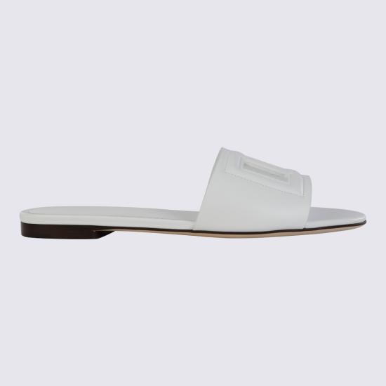 26FW 돌체앤가바나 DG 로고 카프스킨 슬리퍼 CQ0436 AY32980001 BIANCO