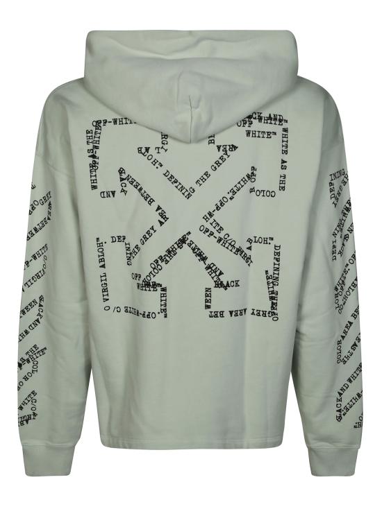 26SS 오프화이트 후드 티셔츠 44MBB12MS26F006 330 VERDE - OFF WHITE