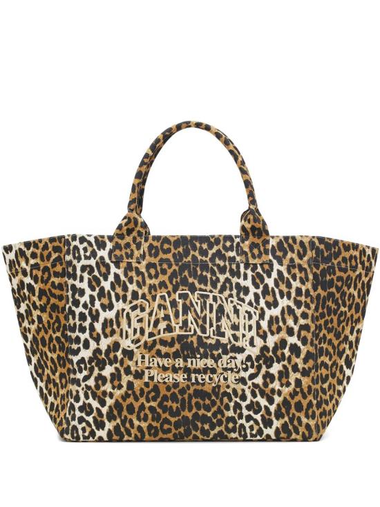 26FW 가니 레오파드 XXL 토트백 A7161 943 LEOPARD - GANNI