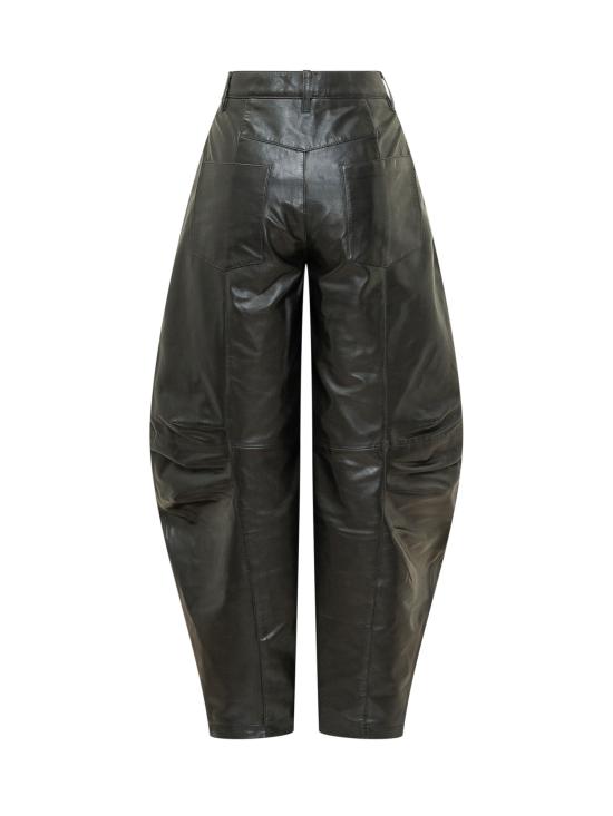 26FW 로테이트 가죽 팬츠 116170100 100 BLACK - ROTATE