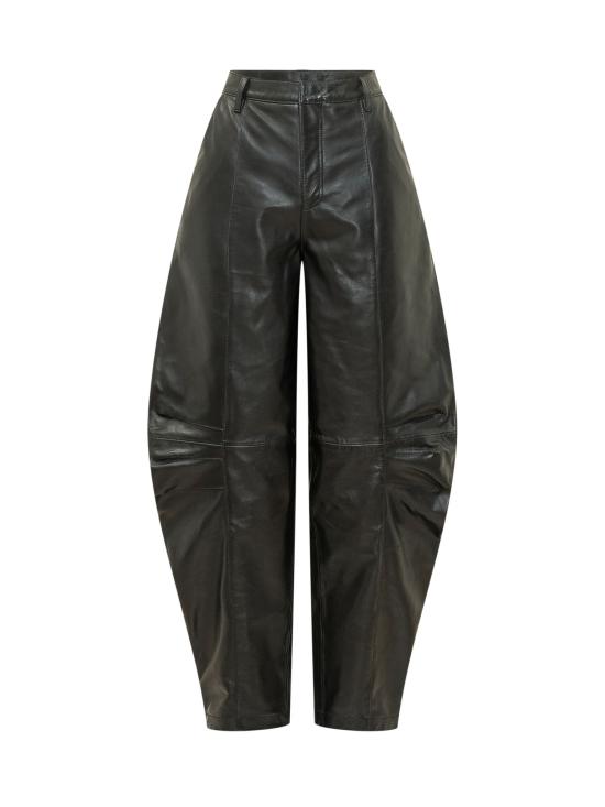 26FW 로테이트 가죽 팬츠 116170100 100 BLACK