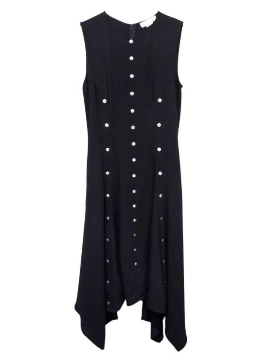 26FW 스텔라 맥카트니 미디 원피스 6A07073IU303 1000 BLACK